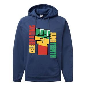 JUNETEENTH Celebrating Black Freedom 1865 African American Performance Fleece Hoodie