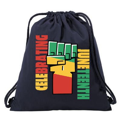 JUNETEENTH Celebrating Black Freedom 1865 African American Drawstring Bag