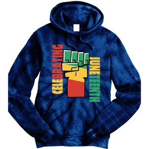 JUNETEENTH Celebrating Black Freedom 1865 African American Tie Dye Hoodie