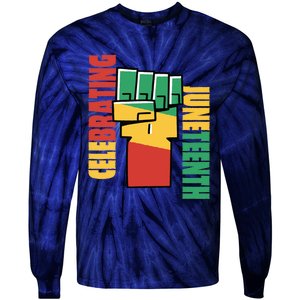 JUNETEENTH Celebrating Black Freedom 1865 African American Tie-Dye Long Sleeve Shirt