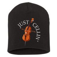 Just Cellin Cello Player Cellist Musician Classical Music Short Acrylic Beanie