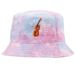 Just Cellin Cello Player Cellist Musician Classical Music Tie-Dyed Bucket Hat