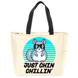 Just Chin Chillin Funny Chinchilla Lovers Kawaii Chinchillin Zip Tote Bag