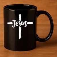 Jesus Cross Christianity 11oz C Handle Ceramic Mug