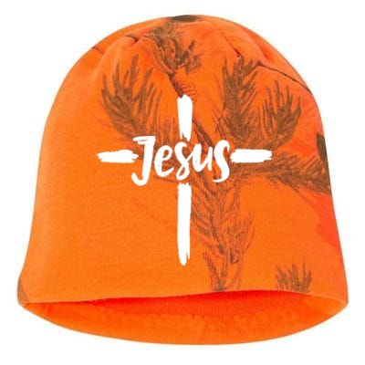 Jesus Cross Christianity Kati - Camo Knit Beanie