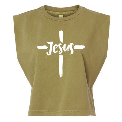 Jesus Cross Christianity Garment-Dyed Women's Muscle Tee