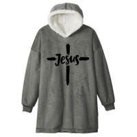 Jesus Cross Christianity Hooded Wearable Blanket