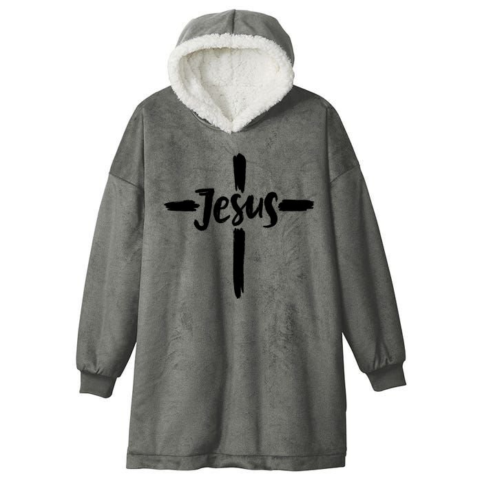 Jesus Cross Christianity Hooded Wearable Blanket