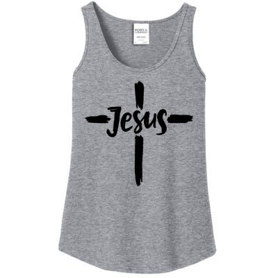 Jesus Cross Christianity Ladies Essential Tank