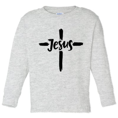 Jesus Cross Christianity Toddler Long Sleeve Shirt