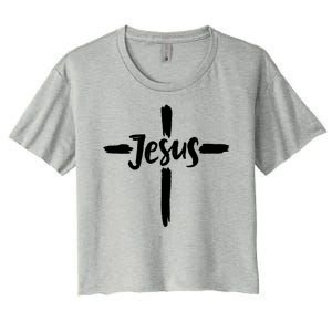 Jesus Cross Christianity Women's Crop Top Tee