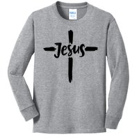 Jesus Cross Christianity Kids Long Sleeve Shirt