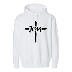 Jesus Cross Christianity Garment-Dyed Fleece Hoodie