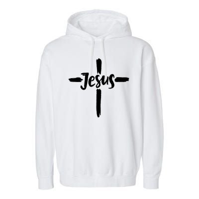 Jesus Cross Christianity Garment-Dyed Fleece Hoodie