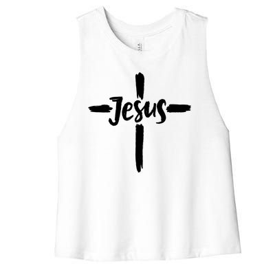 Jesus Cross Christianity Women's Racerback Cropped Tank