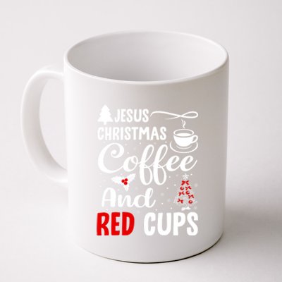 Jesus Christmas Coffee And Red Cups Christian Xmas Holiday Gift Coffee Mug