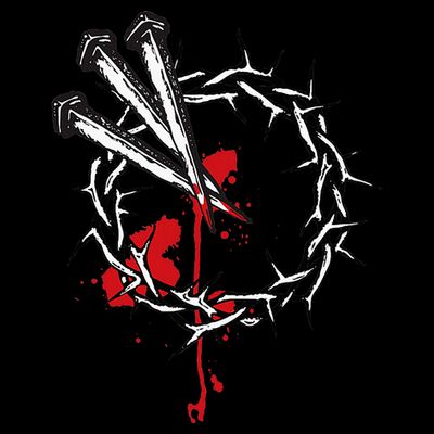 Jesus Crucifixion Crown Of Thorns With 3 Cross Nails T-Shirt