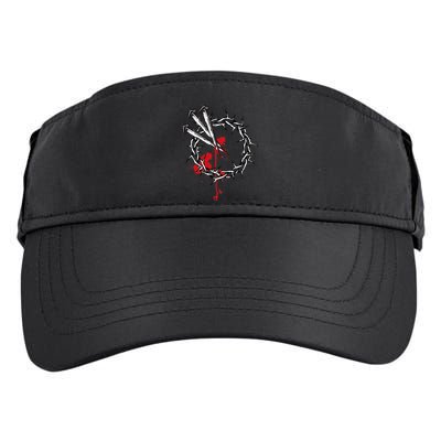 Jesus Crucifixion Crown Of Thorns With 3 Cross Nails Adult Drive Performance Visor
