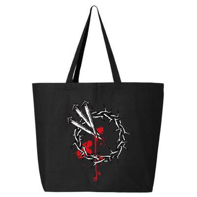 Jesus Crucifixion Crown Of Thorns With 3 Cross Nails 25L Jumbo Tote