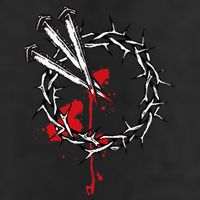 Jesus Crucifixion Crown Of Thorns With 3 Cross Nails Golf Towel