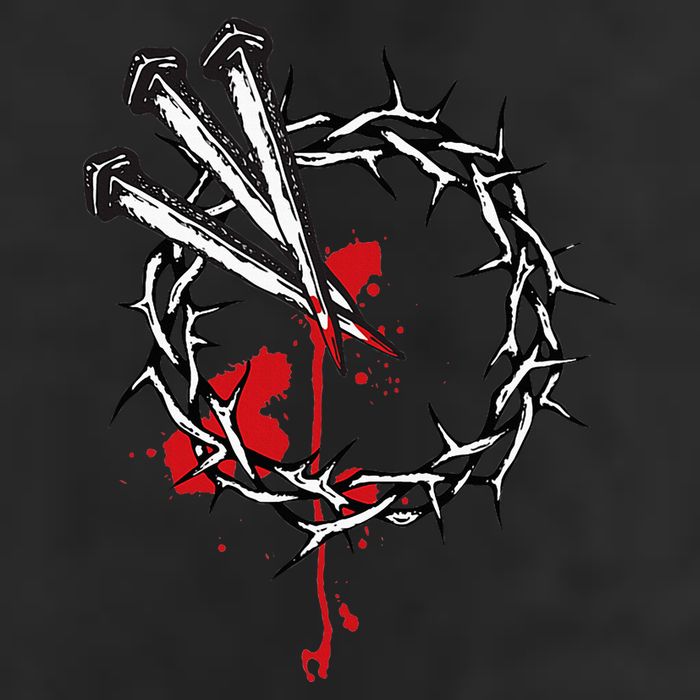 Jesus Crucifixion Crown Of Thorns With 3 Cross Nails Golf Towel