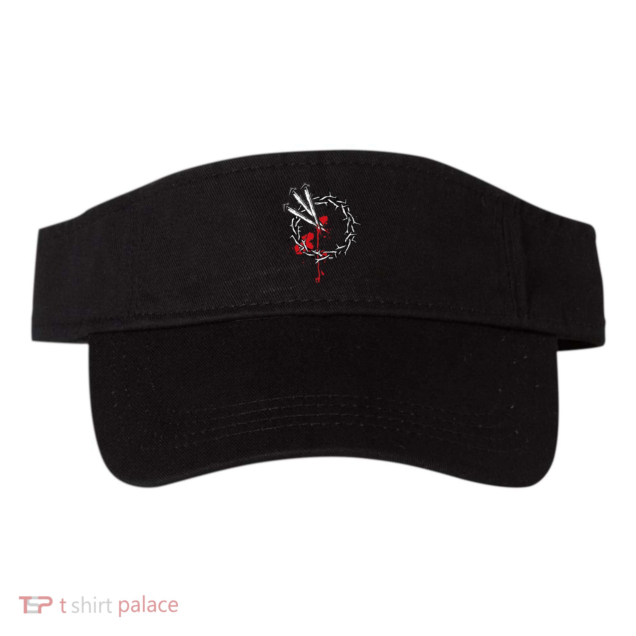 Jesus Crucifixion Crown Of Thorns With 3 Cross Nails Visor