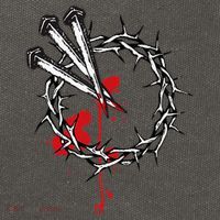 Jesus Crucifixion Crown Of Thorns With 3 Cross Nails Cotton Canvas Backpack