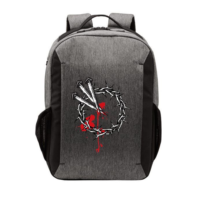Jesus Crucifixion Crown Of Thorns With 3 Cross Nails Vector Backpack