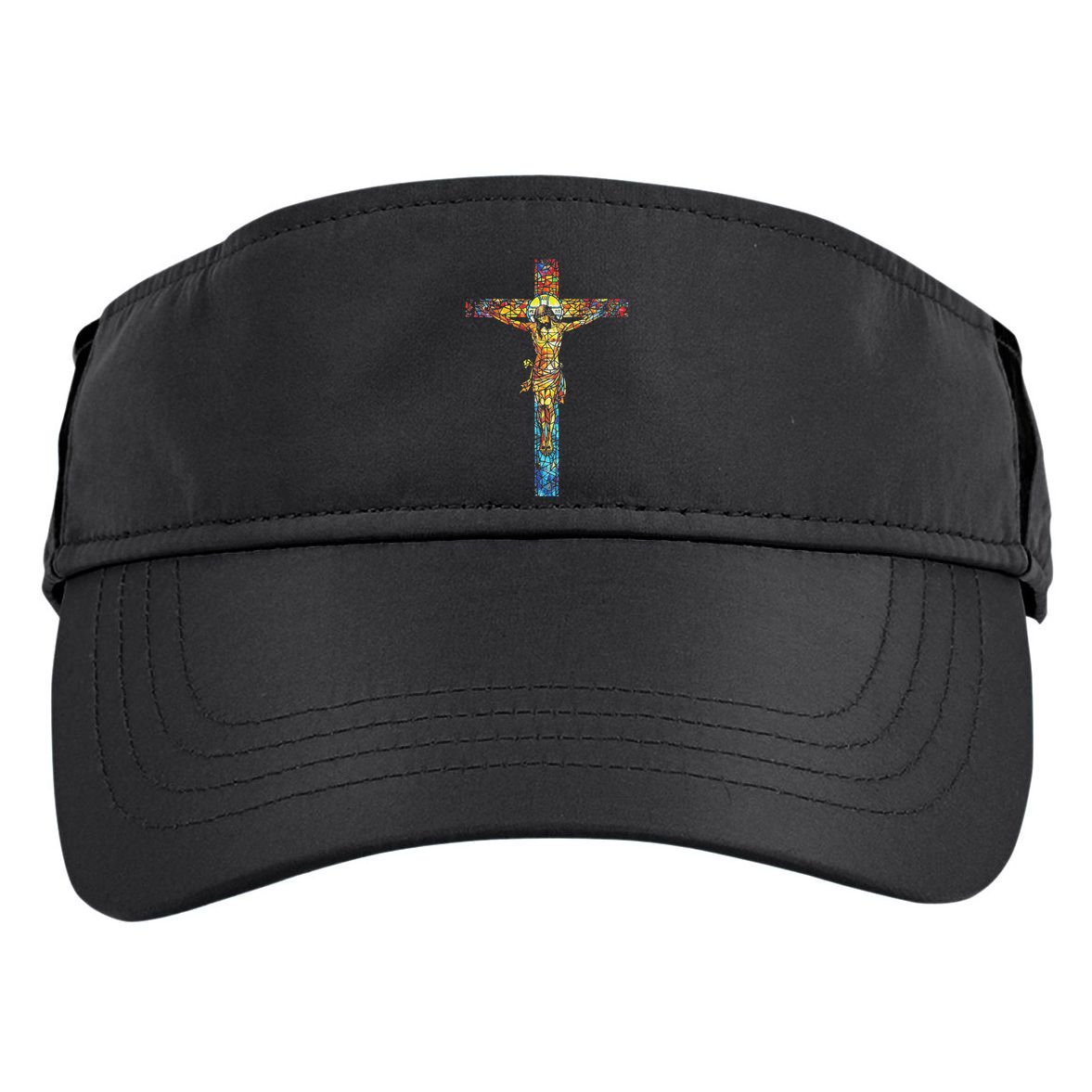 Jesus Cross Christian Stained Glass Christian Art Adult Drive Performance Visor
