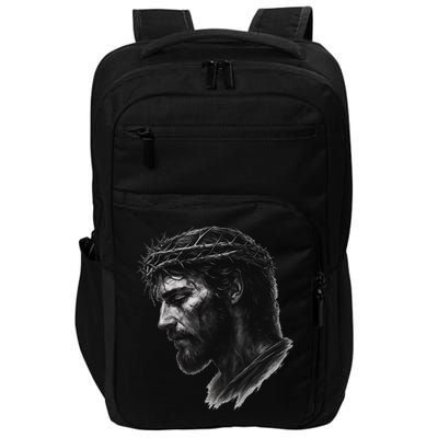 Jesus Christ Crown Of Thorns Realistic Vintage 90s Impact Tech Backpack
