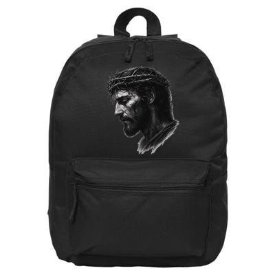 Jesus Christ Crown Of Thorns Realistic Vintage 90s 16 in Basic Backpack