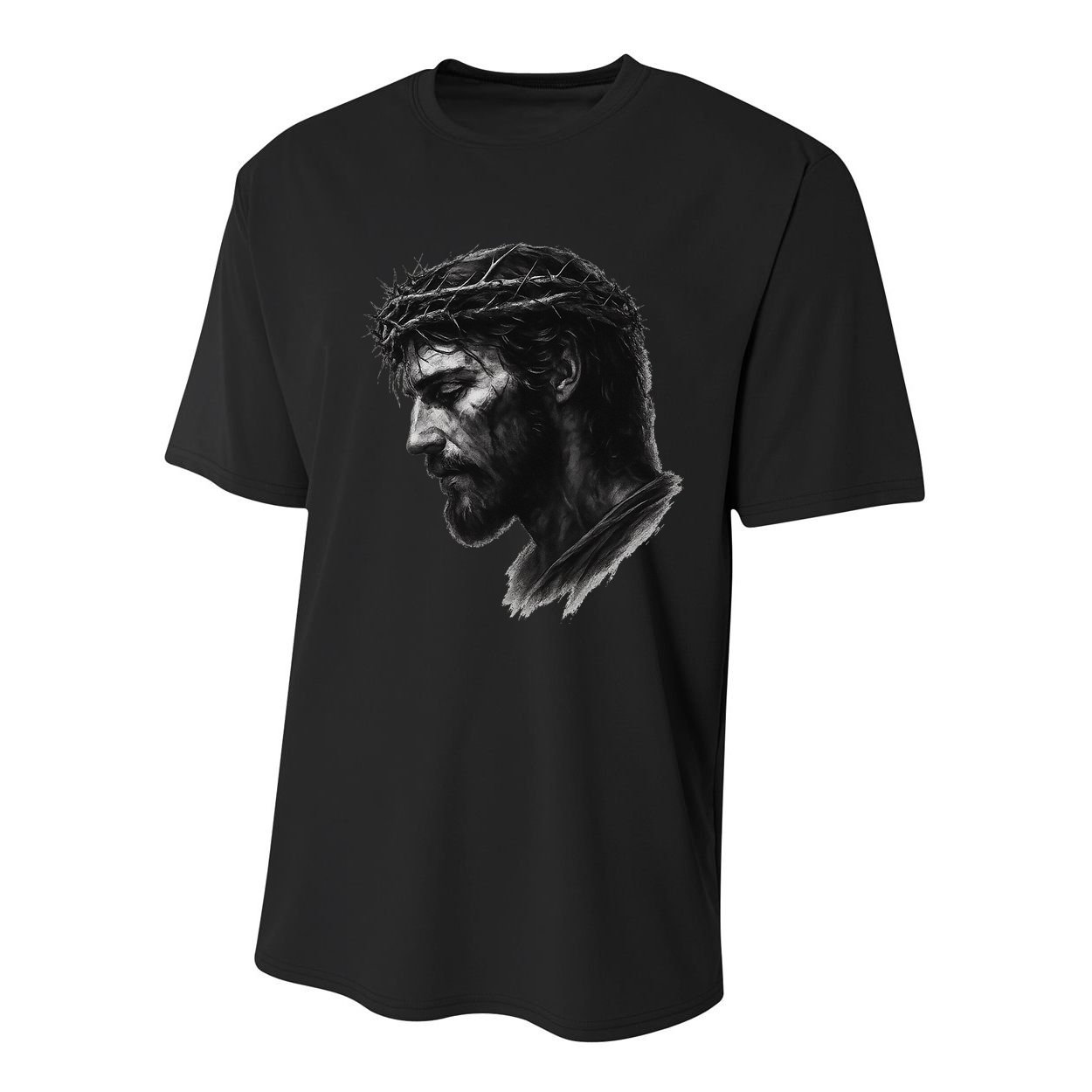Jesus Christ Crown Of Thorns Realistic Vintage 90s Youth Performance Sprint T-Shirt