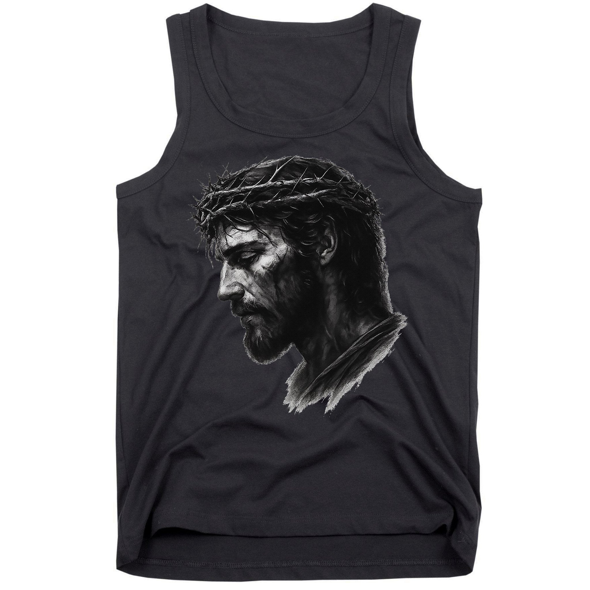 Jesus Christ Crown Of Thorns Realistic Vintage 90s Tank Top