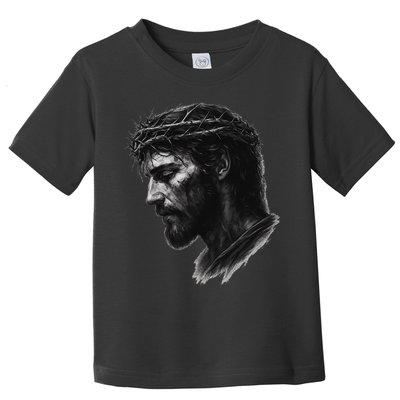 Jesus Christ Crown Of Thorns Realistic Vintage 90s Toddler T-Shirt