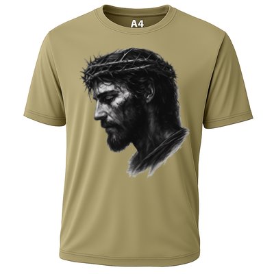 Jesus Christ Crown Of Thorns Realistic Vintage 90s Cooling Performance Crew T-Shirt