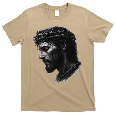 Jesus Christ Crown Of Thorns Realistic Vintage 90s T-Shirt