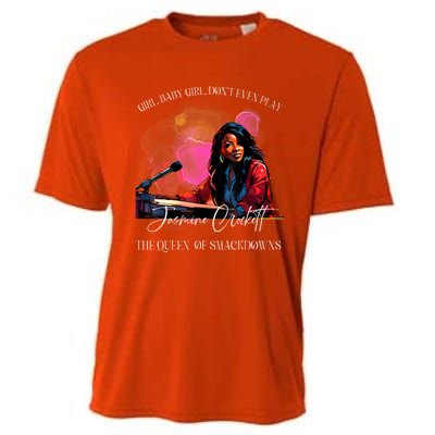 Jasmine Crockett Crockett Clapback Queen Of Smackdowns Cooling Performance Crew T-Shirt