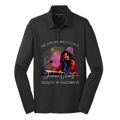 Jasmine Crockett Crockett Clapback Queen Of Smackdowns Silk Touch Performance Long Sleeve Polo