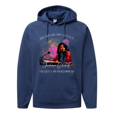 Jasmine Crockett Crockett Clapback Queen Of Smackdowns Performance Fleece Hoodie