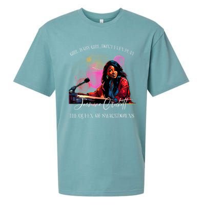 Jasmine Crockett Crockett Clapback Queen Of Smackdowns Sueded Cloud Jersey T-Shirt