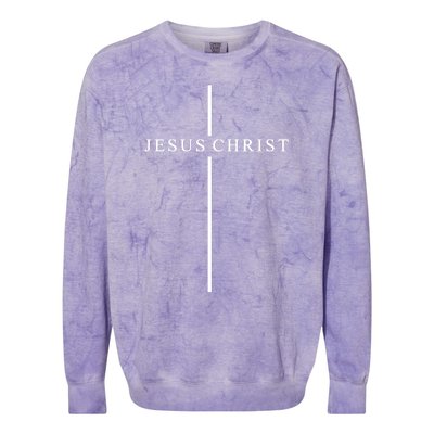 Jesus Christ Cross Christian Colorblast Crewneck Sweatshirt