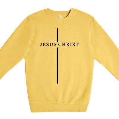 Jesus Christ Cross Christian Premium Crewneck Sweatshirt