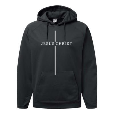 Jesus Christ Cross Christian Performance Fleece Hoodie