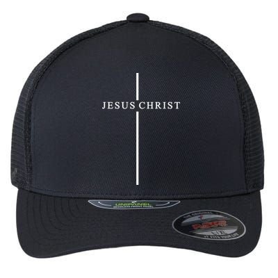 Jesus Christ Cross Christian Flexfit Unipanel Trucker Cap