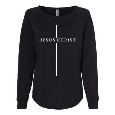 Jesus Christ Cross Christian Womens California Wash Sweatshirt