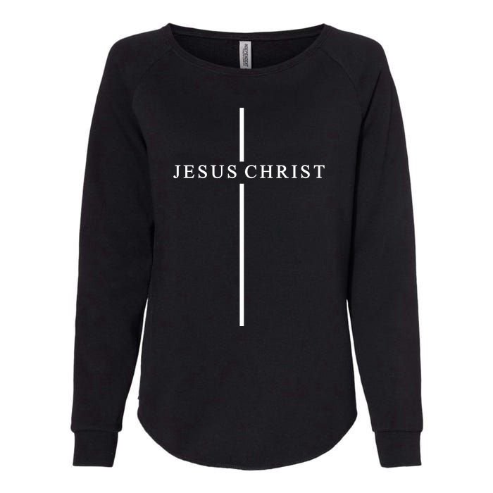 Jesus Christ Cross Christian Womens California Wash Sweatshirt