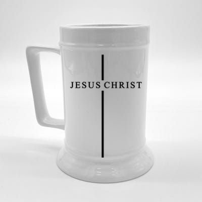 Jesus Christ Cross Christian Beer Stein