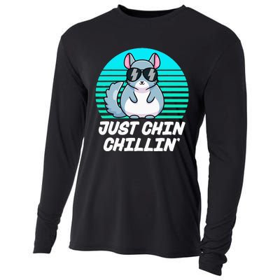 Just Chin Chillin Funny Chinchilla Lovers Kawaii Chinchillin Cooling Performance Long Sleeve Crew