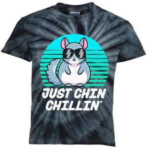 Just Chin Chillin Funny Chinchilla Lovers Kawaii Chinchillin Kids Tie-Dye T-Shirt