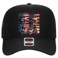 Jesus Christ Carrying Gun Defending America Trucker Hat